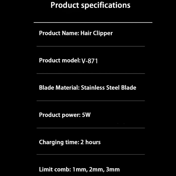 ماشین اصلاح شارژی کارینا مدلV-871